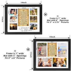 Cadre <span class=keywords><strong>photo</strong></span> commémoratif pour animaux <span class=keywords><strong>de</strong></span> compagnie avec 6 emplacements pour photos et poème commémoratif, cadeau <span class=keywords><strong>de</strong></span> sympathie pour la perte d'<span class=keywords><strong>un</strong></span> chien ou d'<span class=keywords><strong>un</strong></span> chat - Product Image 5