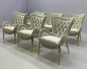 <span class=keywords><strong>Silla</strong></span> de comedor <span class=keywords><strong>romana</strong></span> de lujo, diseño moderno, patas traseras de Metal, sillas de comedor de cuero de microfibra de terciopelo con mechones, venta al por mayor - Product Image 4