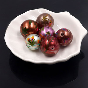Stock for Sale Pained ABS <strong>Loose</strong> Beads 20mm Red Brown Purple Colorful <strong>Plastics</strong> Beads for Jewelry and Bracelet Making