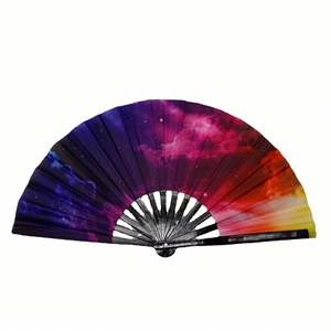 Abanico Plegable de Bambú Grande Personalizado de 33 cm, con Diseño de Año Nuevo y Halloween, Técnica de Tallado, Arte Folclórico, Decoración del Hogar, para Fiestas Personales - Product Image 1