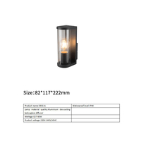 Luz de pared impermeable para exteriores y protección de vidrio antioxidante, lámpara de aplique de montaje exterior, sensor de movimiento PIR, luz de jardín inteligente