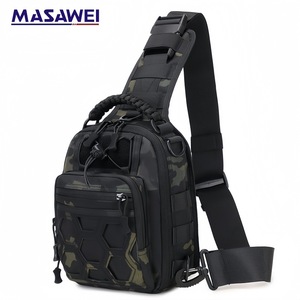 Masawei Tactical Chest Pack Multi Functional Outdoor Sports Crossbody Bag Men's Camouflage <b>Backpack</b> With Zipper Closure - Product Image 1