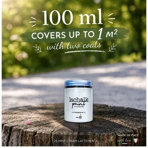 25 MINT CREAM 100 ml LaChalk the evolution of <b>chalk</b> paint Where <b>chalk</b> meets resin: Hybrid <b>Chalk</b> Resin Paint made in Italy - Product Image 2