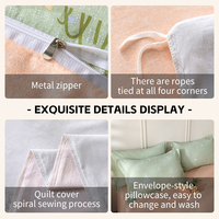 Vente en gros de draps de lit personnalisés, 4 pièces, housse de couette, ensemble de literie 100% coton, taille king, taille queen, taille complète, ensembles de draps super doux et luxueux