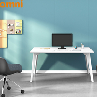 Postes de travail à panneaux OMNI COBO, mobilier de bureau moderne et minimaliste, bureau individuel avec cadre en pieds métalliques