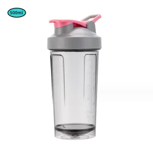 Fitness kişi için 2024 sıcak satış özel plastik Protein Shaker su şişesi