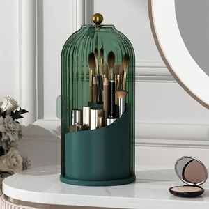 Rui River Rotating <b>Makeup</b> Storage <b>Box</b> 1-3L Transparent With Lid For Dressing Table Desktop Cosmetic Organizer Modern Style - Product Image 3