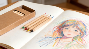 Ensemble de crayons de couleur miniatures pour enfants, 6 crayons de couleur courts en bois avec emballage en papier kraft pour l'art des enfants - Product Image 5