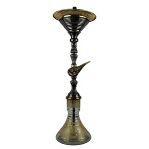 Authentique Ensemble Chicha Khalil Mamoon Bicolore Ice - 91cm, Narguilé Égyptien Robuste avec Noyau en Laiton - Product Image 3