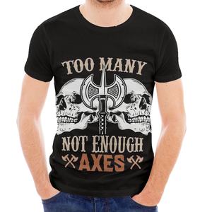 T-shirt personnalisé pas cher Vikings Valknut Tattoo Dragon Imprimé 6XL T-shirt oversize de haute qualité col rond T-shirt à manches courtes pour hommes - Product Image 5
