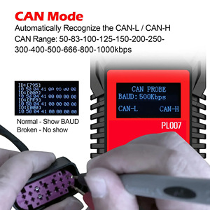 Outil de diagnostic automobile WOYO PL007, lecteur de code OBD2, écran LCD, Bluetooth, alimenté par batterie 12V, rouge - Product Image 3