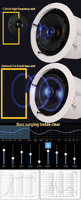 Haut-parleur IP de plafond 30W/50W/80W, unité 5/6/8 pouces avec micro intégré, éclairage LED RGB, contrôle vocal et par application, alimentation CA
