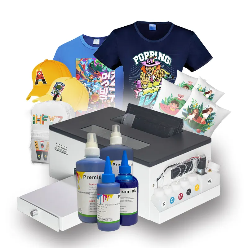 Etiqueta personalizada de 200ml, 500ml, 1000ml, nuevo pigmento de transferencia de tinta DTF para impresión de camisetas de Color vivo, película de mascota CYMBKW