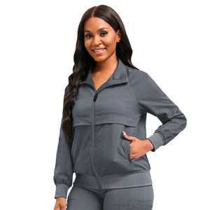 Chaqueta de Uniforme Médico Moderna para Mujer, con Cierre Frontal, Tela Elástica, para Hospital o <span class=keywords><strong>Farmacia</strong></span> - Product Image 2