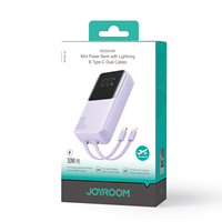 Banque d'alimentation portable Joyroom 10000mah 20000mah 30W à charge rapide avec câble intégré
