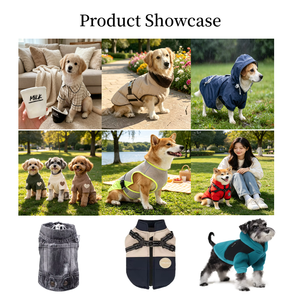 Veste imperméable pour chien, manteau réfléchissant coupe-vent pour animaux de compagnie avec trou pour harnais, tailles personnalisées pour chiens de petite, moyenne et grande taille - Product Image 3