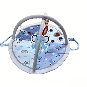 Alfombra de Juego para <span class=keywords><strong>Bebés</strong></span>, Alfombra de Estimulación Tummy Time, Alfombras de Juego Plegables y Gimnasios de Piso para <span class=keywords><strong>Bebés</strong></span> de 0 a 6 Meses, Regalos para Recién Nacidos con 5 Juguetes Colgantes - Product Image 5