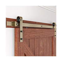 Kit de quincaillerie pour porte de grange coulissante en acier au carbone, en laiton classique moderne de 6,6 pieds, vente en gros