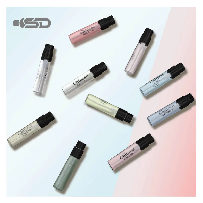 Küçük Test kokusu 1.5ml 1ml 1.8ml 2.5ml Mini cep parfümler sprey şişe kozmetik Mini parfüm şişesi
