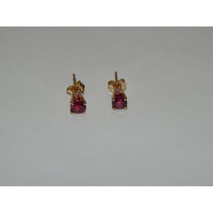 ต่างหูทอง14K & โกเมน rhodalite - Product Image 3
