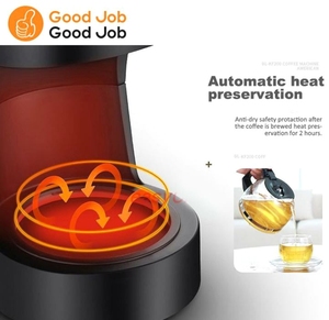 750ml Zlovy 7 Cups Electric Coffee Maker Home Automatic Espresso Coffee Machine for Sales - Product Image 3