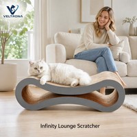 Griffoir pour chat Infinity en forme de 8, en carton ondulé, mobilier pour chat d'intérieur, vente en gros