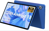 Tablette PC Android 13 de 11 Pouces 16Go RAM 256Go ROM TF 1To Octa-Core 2.0GHz Google GMS WiFi 5G