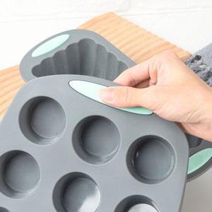 Venta caliente 12 cavidades forma redonda Muffin Cake Mold Pastelería Herramientas para hornear Hornear Silicona Cake Mold Muffin Sartenes - Product Image 4
