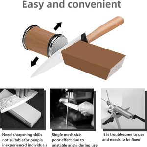 Kitchen Detachable Sharpening Stone Kit Manual Tumbler Diamond <b>Knife</b> <b>Sharpener</b> Roller Rolling <b>Knife</b> <b>Sharpener</b> Set for <b>Knives</b> - Product Image 5