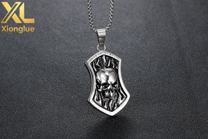 Factory Prices Custom Pendant Punk Style <b>Titanium</b> Steel Pendant Overbearing Men's Goth Style <b>Necklace</b> - Product Image 6