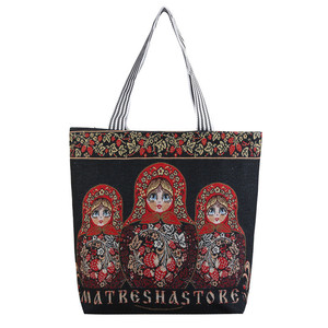 Bolso Tote de lona duradero grande y elegante con estampado personalizado para mujer, logotipo bordado a la moda para viajes de invierno y playa - Product Image 6