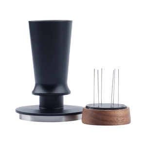 Doppia molla <span class=keywords><strong>a</strong></span> pressione costante <span class=keywords><strong>caffè</strong></span> manomissione Barista utensili 304SS Espresso manomissione legno noce nera ago per <span class=keywords><strong>caffè</strong></span> WDT utensili - Product Image 3