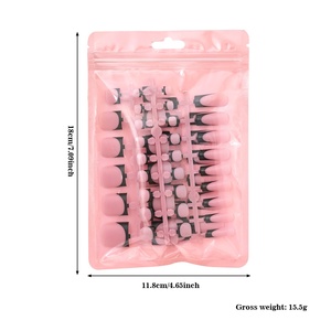 Oferta Especial: Set de 60 <span class=keywords><strong>Uñas</strong></span> Postizas Francesas Cuadradas, <span class=keywords><strong>Uñas</strong></span> Acrílicas de Cobertura Completa <span class=keywords><strong>para</strong></span> Manos y <span class=keywords><strong>Pies</strong></span> - Product Image 6