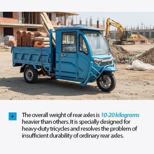 Motocicleta de 3 Ruedas <span class=keywords><strong>Super</strong></span> Power, <span class=keywords><strong>Triciclo</strong></span> de Carga con Cabina Cerrada, <span class=keywords><strong>Triciclo</strong></span> Eléctrico para Granjas Agrícolas, Gran Venta - Product Image 5