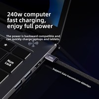[2026 Penjualan Terlaris] Kabel Data Tipe-C Bentuk Siku 240W Penyangga Ponsel Pengisian Daya Super Cepat untuk IPhone15-17 untuk Mate80