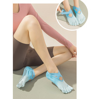 Chaussettes de yoga à cinq doigts pour cheville, fines, absorbantes, respirantes, en coton, coupe basse, pour Pilates, ballet et entraînement en intérieur (ODM)
