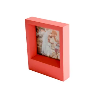Wholesale DIY mini wooden baby funny doll photo frame