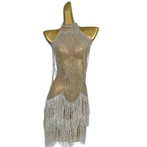Moda fiesta de cumpleaños vestido de cristal mujer borla vestido de cóctel <span class=keywords><strong>Las</strong></span> <span class=keywords><strong>Vegas</strong></span> Show Live House puesta en escena traje de baile latino - Product Image 1