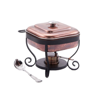 Moderne Chafing Dish aus Stahl mit Ständer und anpassbarer Farbe der Marke OE für Wärme- und Aufbewahrungsausrüstung
