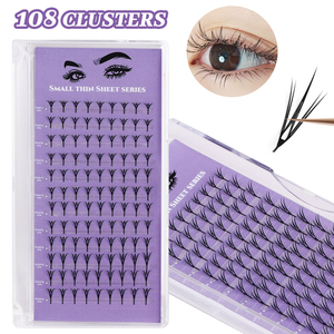 Extensions de cils en grappe en gros, base plate 0,04 mm, cils individuels en spirale, cils <span class=keywords><strong>manga</strong></span> segmentés, prix usine pour salons - Product Image 1