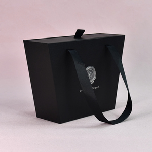 Custom Logo <b>Empty</b> Luxury Premium Paper Rigid Magnetic <b>Gift</b> Packaging <b>Box</b> With Ribbon Handle - Product Image 5