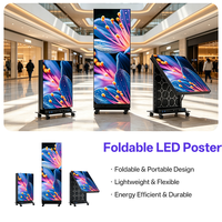 Écran d'affichage LED pliable pour la publicité commerciale GOB P1.86 COB P1.25 Affichage numérique vertical
