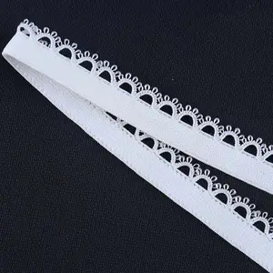 Garment sewing picot lace trim elastic webbing belt spandex picot edge elastic webbing band for clothes underwear