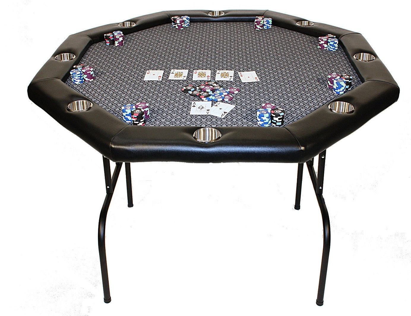 8 Người Chơi Octagon Có Thể Gập Lại Texas Holdem Poker Bảng Gấp Chân Câu Lạc Bộ Casino Bàn Poker