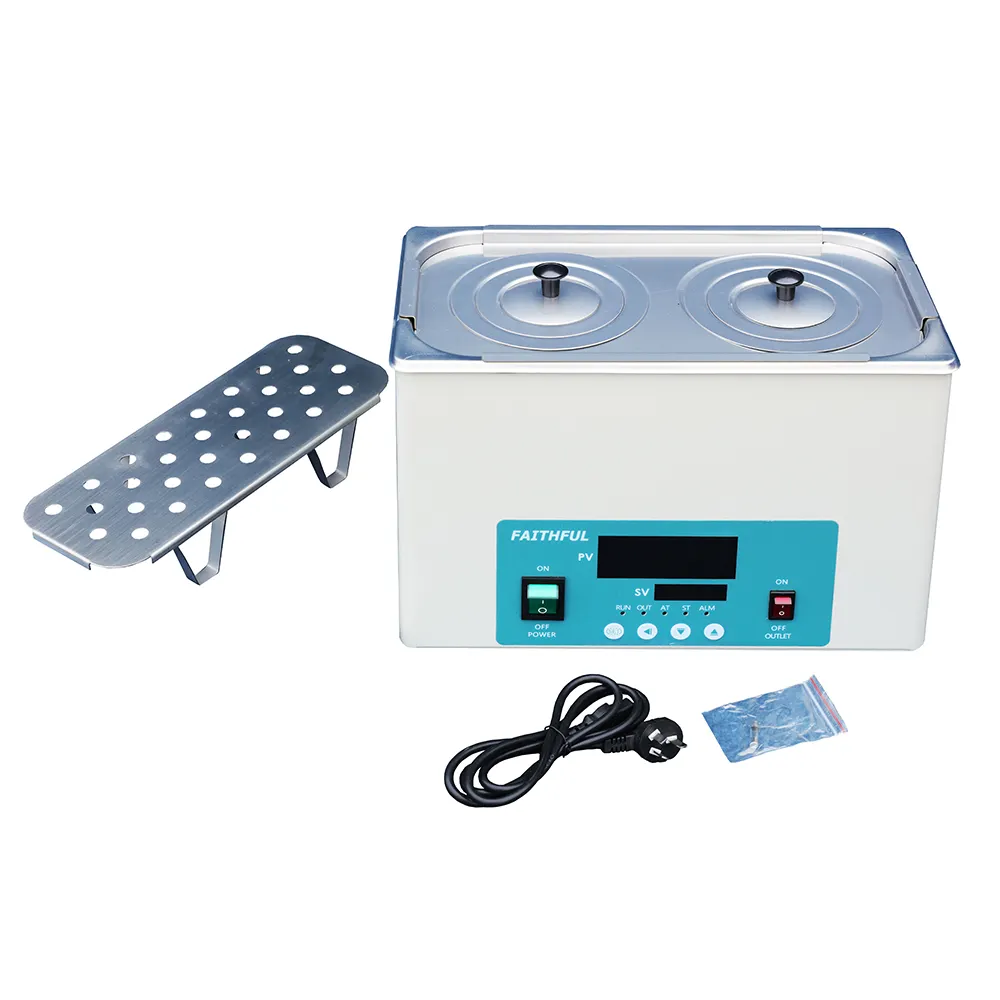 Thermostatic Water Baths dengan CE dengan Baja Rolling Dingin Penyemprotan Eksterior 22.5L Laboratorium Termostatik Perangkat 0-9999 Min OEM