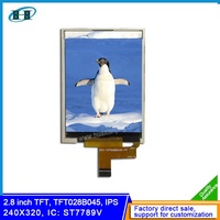 HXJ 0.96 "2.4" 2.8 "3.2" 3.5 "4" 4.3 "7" 10.1 "Écran LCD IPS TN TFT SPI RGB Interface MCU en option