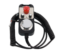 Volante Electrónico de Hierro Fundido Sólido Makinopc MS de 6 Ejes, 5V 12V 24V 100PPR, Parada de Emergencia, Compatible con Sistemas Fanuc, Syntec, Siemens, Mitsubishi