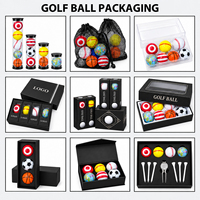 Balles de golf d'entraînement en gros du fabricant, balles de golf durables en Surlyn, blanches, impression de logo personnalisé OEM
