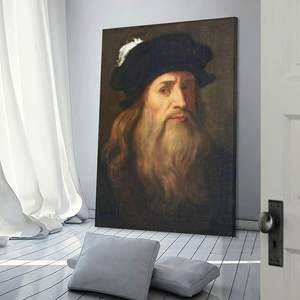 <span class=keywords><strong>Leonardo</strong></span> Da Vinci ritratto rinascimentale <span class=keywords><strong>pittura</strong></span> e arti murali decorazione per la casa classica artista italiano tela arte della parete - Product Image 1