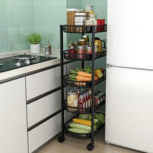 Étagère de rangement ovale en plastique 60x70cm, autoportante, pour salle de bain, organisateur multi-niveaux - Product Image 2
